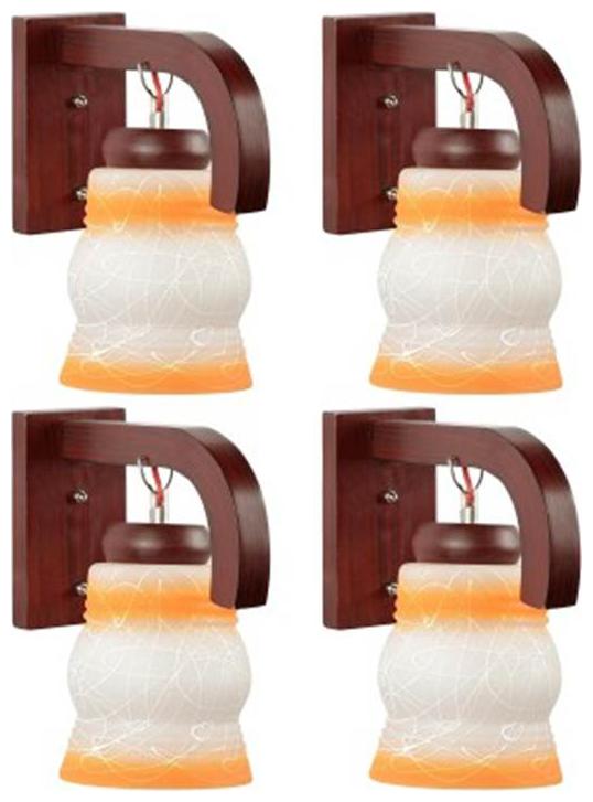 

Gojeeva New Designer decorative wall light Lamp( Set Of 4) Orange White
