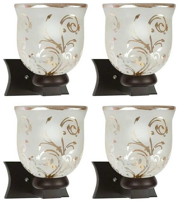

Gojeeva New Designer decorative wall light Lamp( Set Of 4) Transparent
