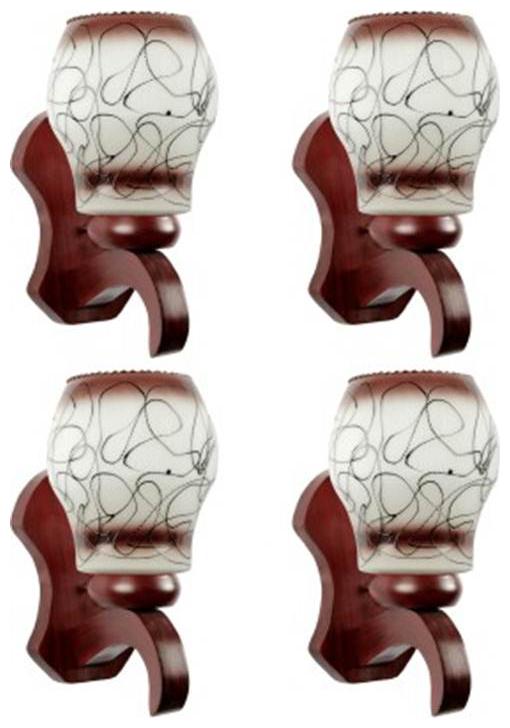 

Gojeeva New Designer decorative wall light Lamp( Set Of 4) Brown White