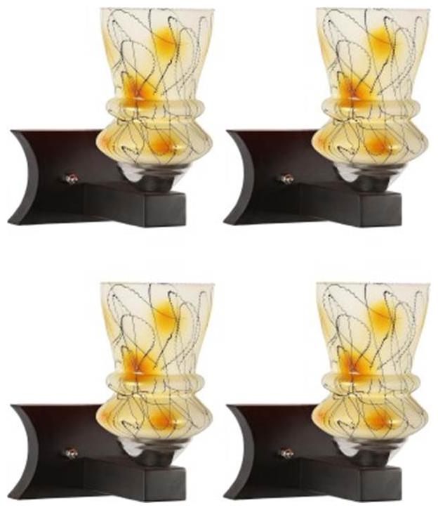 

Gojeeva New Designer decorative wall light Lamp( Set Of 4) Yellow
