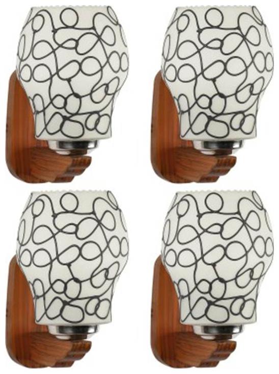 

Gojeeva New Designer decorative wall light Lamp( Set Of 4) White