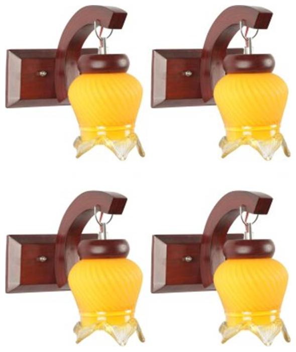 

Gojeeva New Designer decorative wall light Lamp( Set Of 4) Yellow