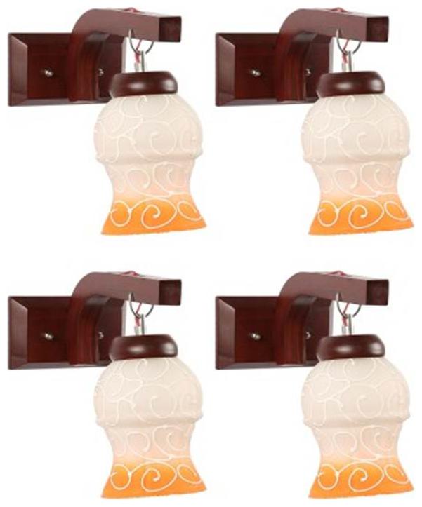 

Gojeeva New Designer decorative wall light Lamp( Set Of 4) Orange White