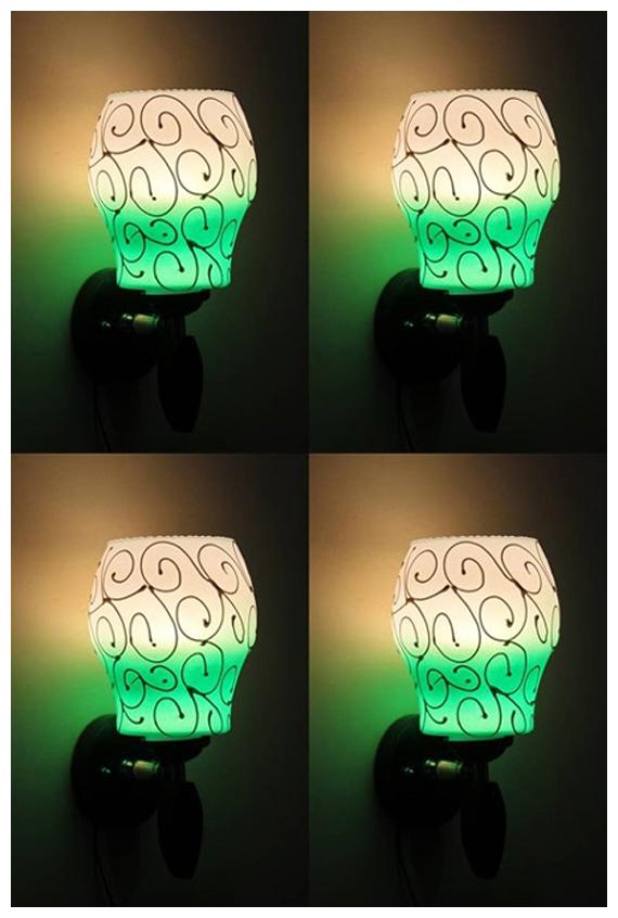 

Gojeeva New Designer decorative wall light Lamp( Set Of 4) Green