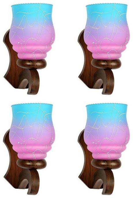 

Gojeeva New Designer decorative wall light Lamp( Set Of 4) Purple Blue