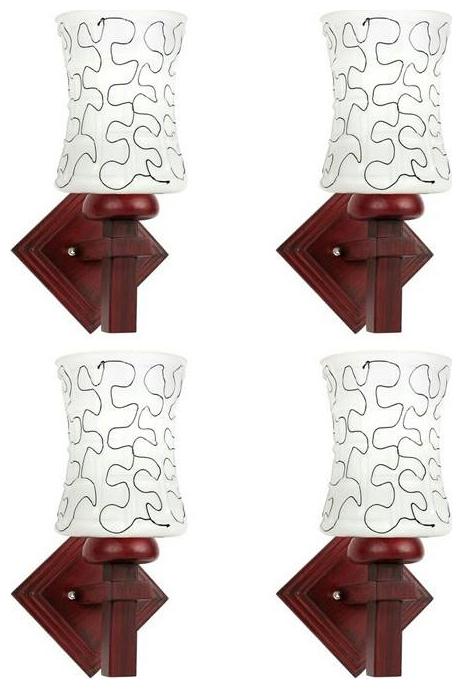 

Gojeeva New Designer decorative wall light Lamp( Set Of 4) White