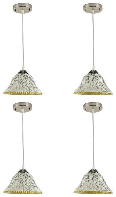 

Gojeeva Pendants Ceiling Lamp pack of 4 White Yellow Color
