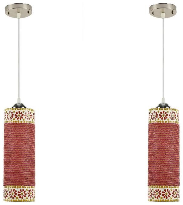 

Gojeeva Pendants Ceiling Lamp Pack Of 2 Red Yellow Color