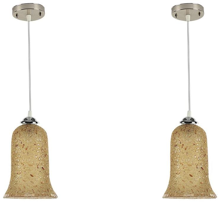

Gojeeva Pendants Ceiling Lamp pack of 2 Golden Color