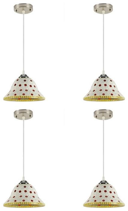 

Gojeeva Pendants Ceiling Lamp Pack Of 4 White Yellow Color