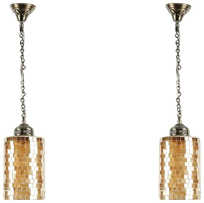 

Gojeeva Pendants Ceiling Lamp pack of 2 Golden Color