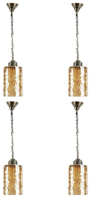 

Gojeeva Pendants Ceiling Lamp pack of 4 Golden Color