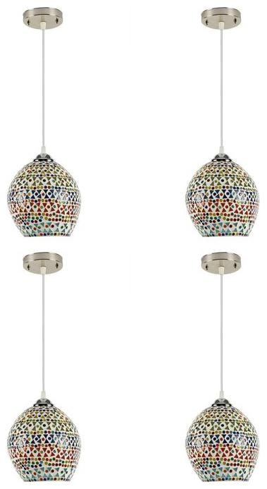 

Gojeeva Pendants Ceiling Lamp pack of 4 Multi Color