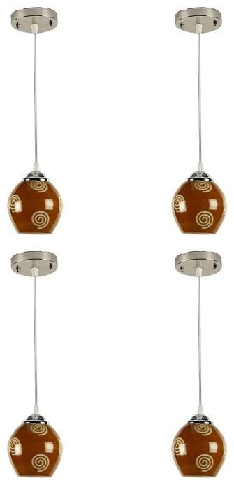 

Gojeeva Pendants Ceiling Lamp pack of 4 Brown Color