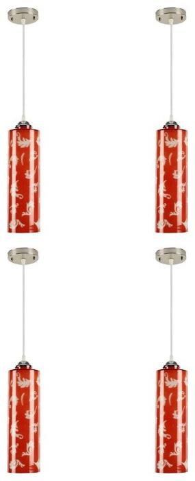 

Gojeeva Pendants Ceiling Lamp pack of 4 Orange Color