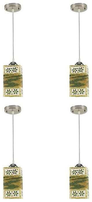 

Gojeeva Pendants Ceiling Lamp Pack Of 4 Yellow Green Color