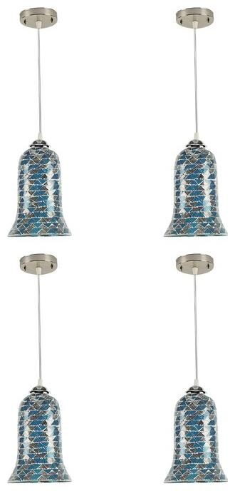 

Gojeeva Pendants Ceiling Lamp Pack Of 4 Blue Color