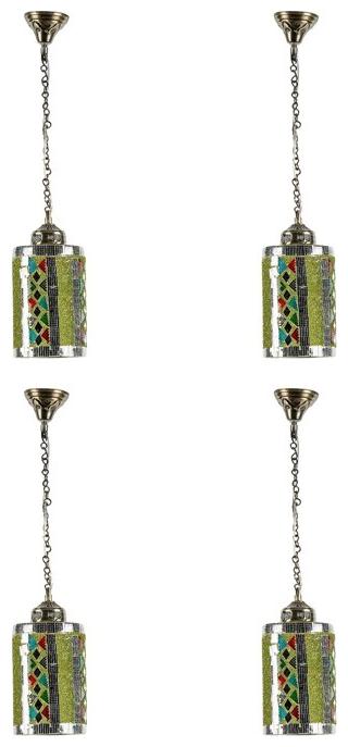 

Gojeeva Pendants Ceiling Lamp Pack Of 4 Green Color