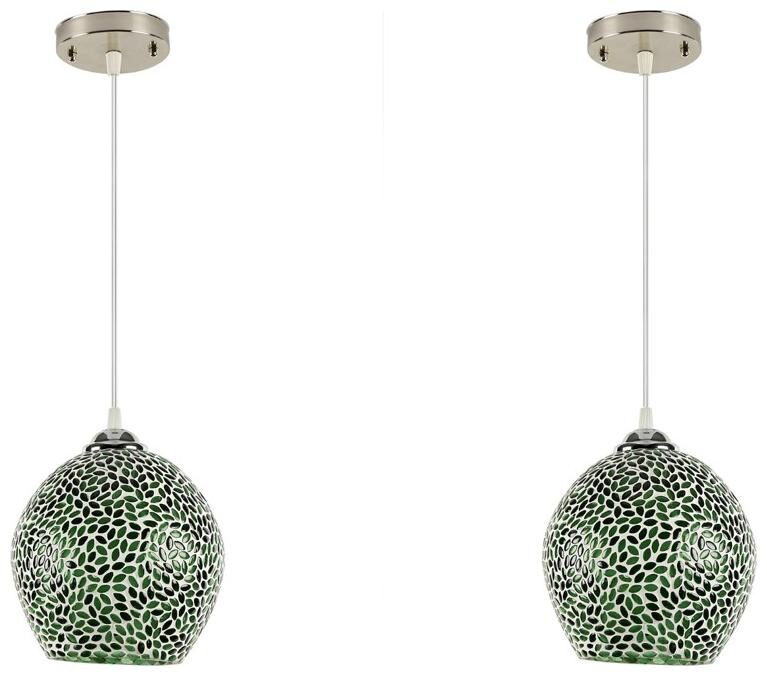 

Gojeeva Pendants Ceiling Lamp pack of 2 Green Color