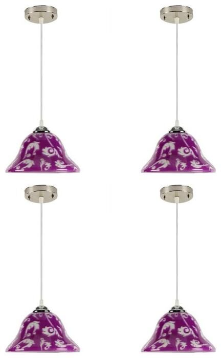 

Gojeeva Pendants Ceiling Lamp pack of 4 Purple Color
