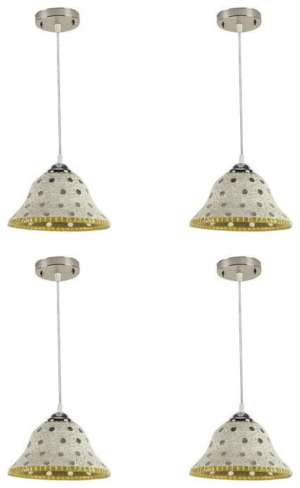 

Gojeeva Pendants Ceiling Lamp Pack Of 4 White Yellow Color