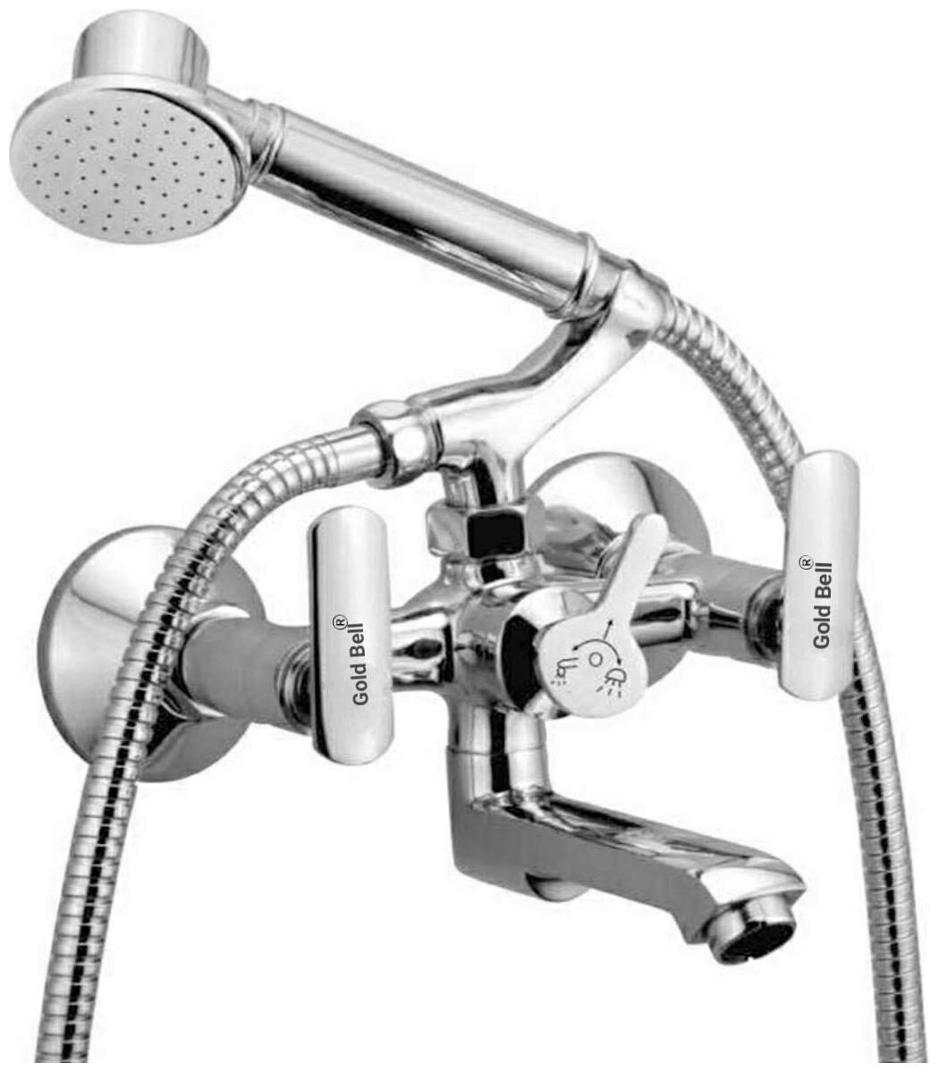 

GOLD BELL PKD 001 Wall Mount Brass Wall Mixers ( Handle Controlled )
