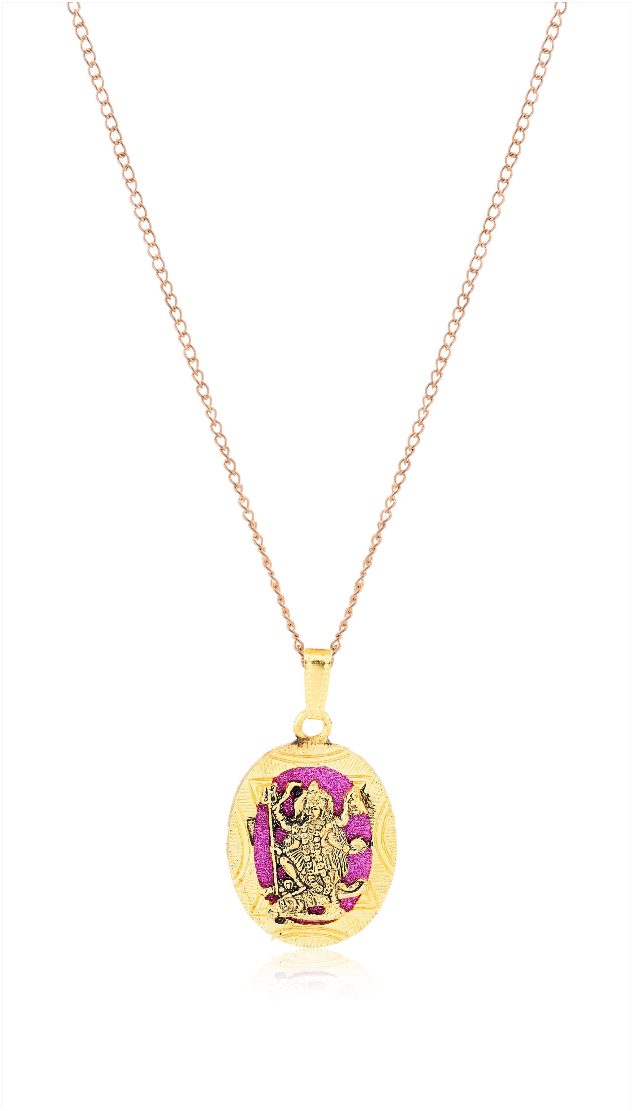 

Golden Pink Mahakali pendent