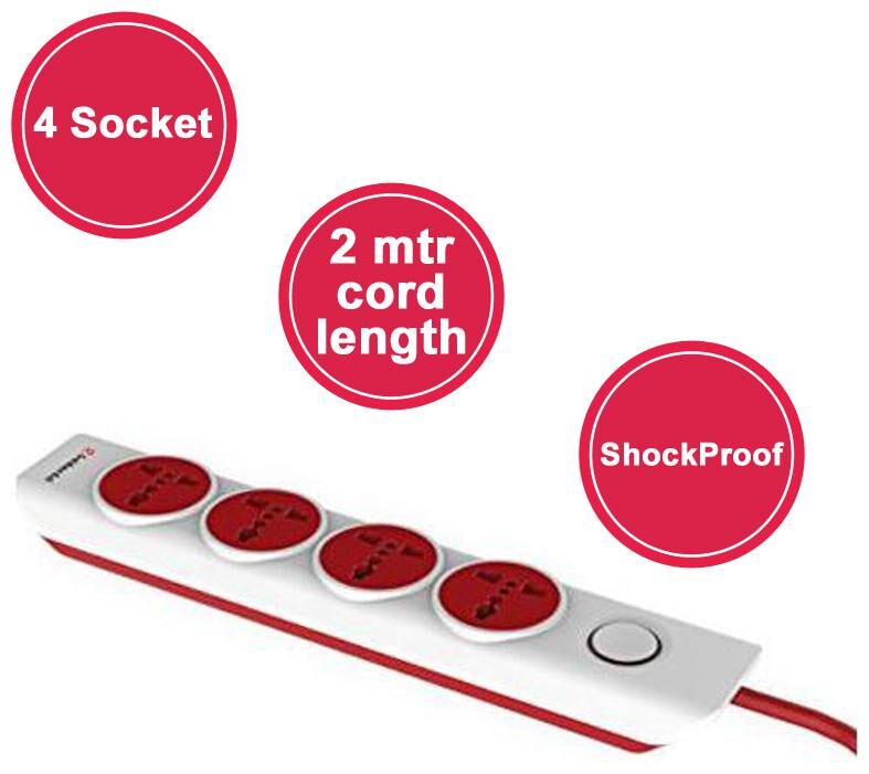 

Goldmedal I-Design 4X1 Power Strip (With 4-Outlet International Sockets 1 Master Switch Indicator And 2M Power Cord)