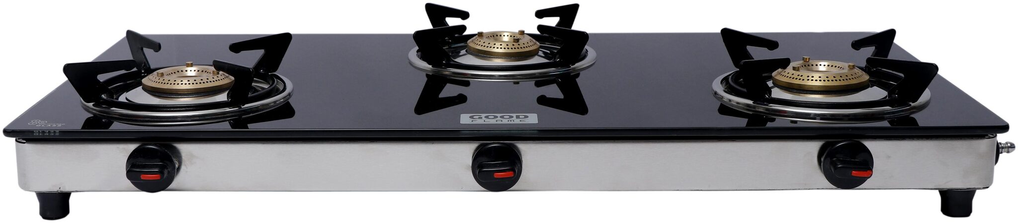 

GOOD FLAME GOODFLAME9 3 Burner Regular Black Gas Stove ISI Certified