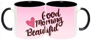 Good Morning Ceramic Coffee Mug by AshvahTM - MUG568-BLK