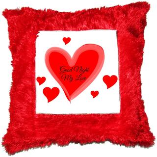 Good Night My love Printed Square Shaped Pillows Printed Cushions (With Filling ) by Juvixbuy
