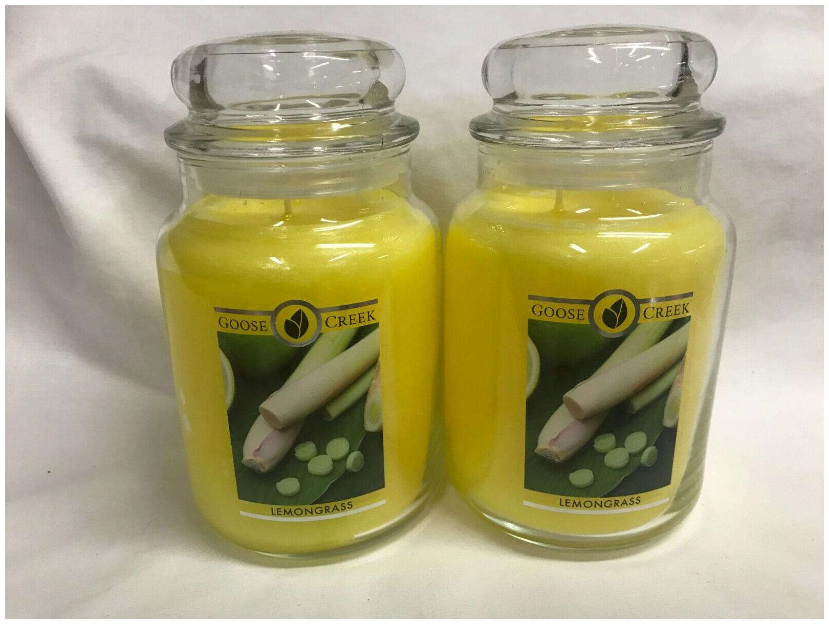 

Goose Creek (2) LEMONGRASS 24 oz Jar Candles Two Wicks NEW