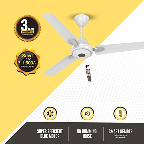 

Atomberg Efficio Energy Saving 5 Star Rated with Remote and BLDC Motor 1200 mm Premium Ceiling Fan ( Pearl white Pack of 1 )