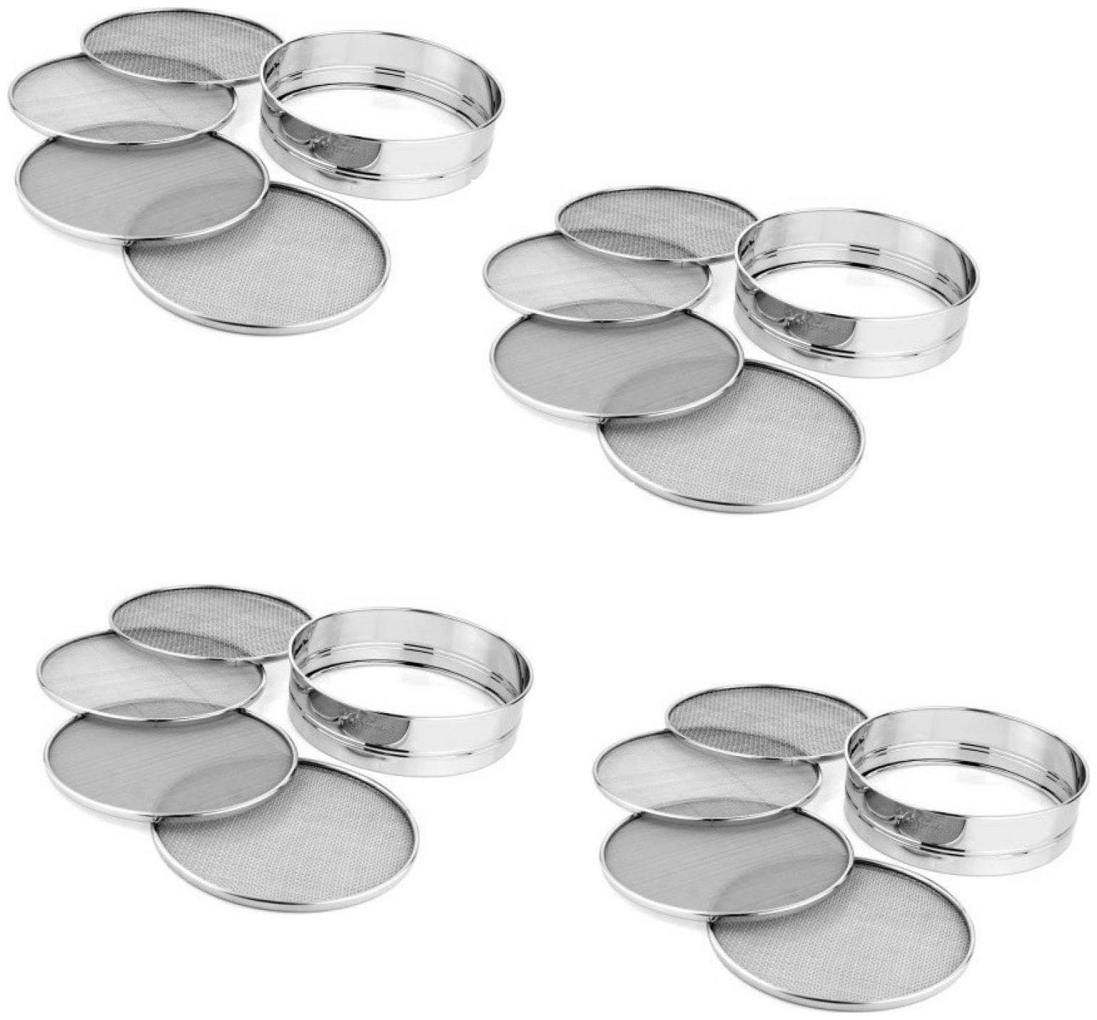 Graminheet Stainless Steel 4 in 1 Sieve Chalni Set of 4 sets