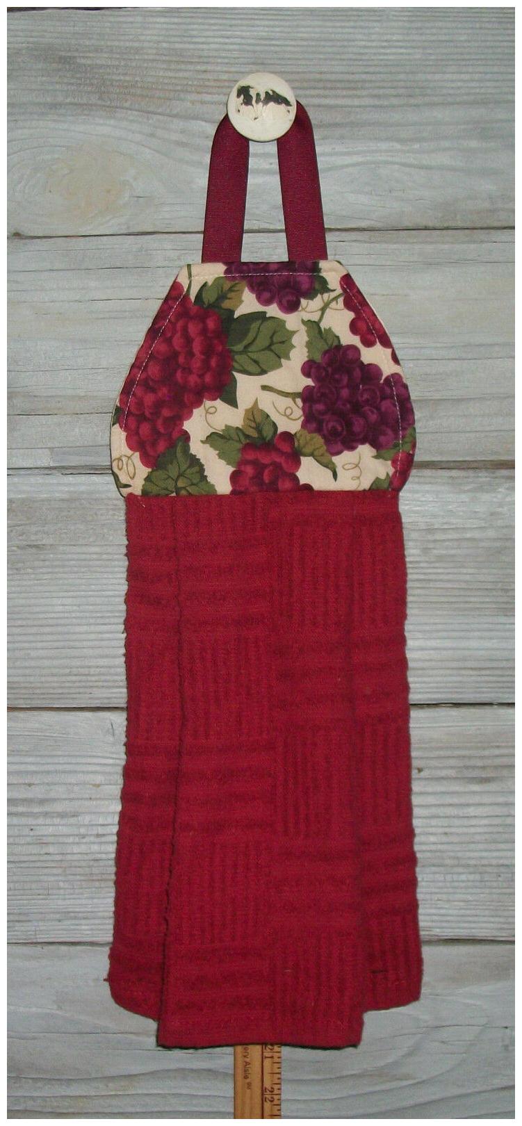 

Grape Clusters Reds Rose Purple Vines Hanging Kitchen Oven Fridge Dishtowel