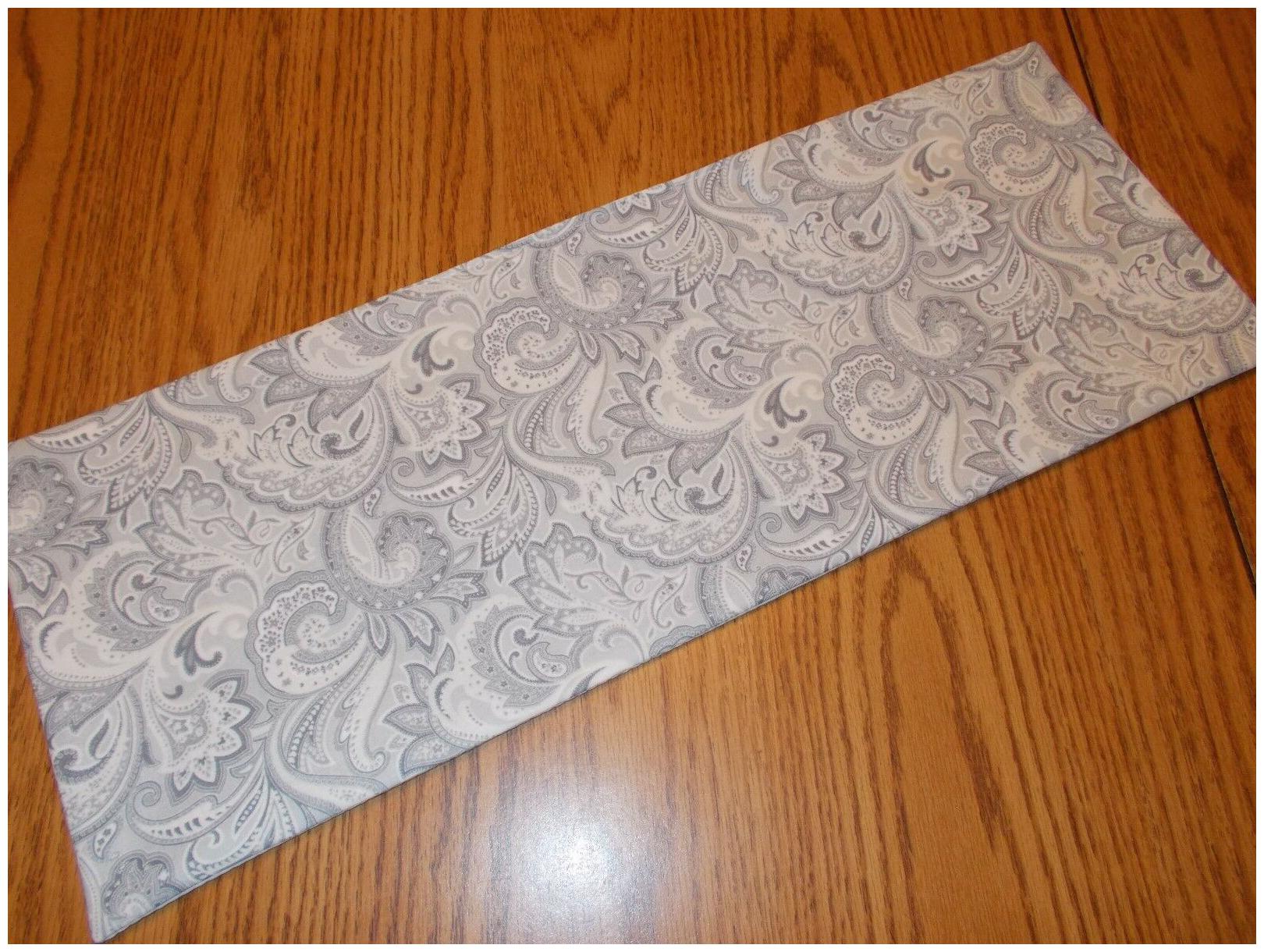 

Gray tones Paisley Swirl decor MINI table runner Toilet Tank Topper handmade