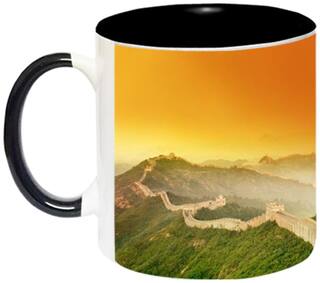 Great Wall of China Ceramic Coffee Mug by AshvahTM - MUG636-BLK
