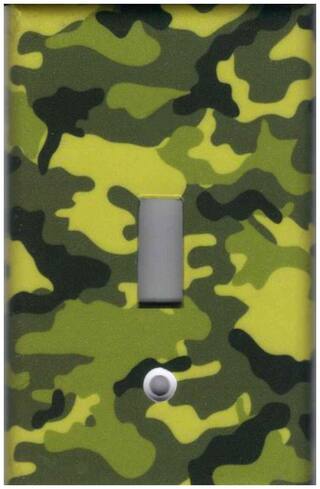 Buy Green Camouflage Home Wall Decor Light Switch Plate Online At