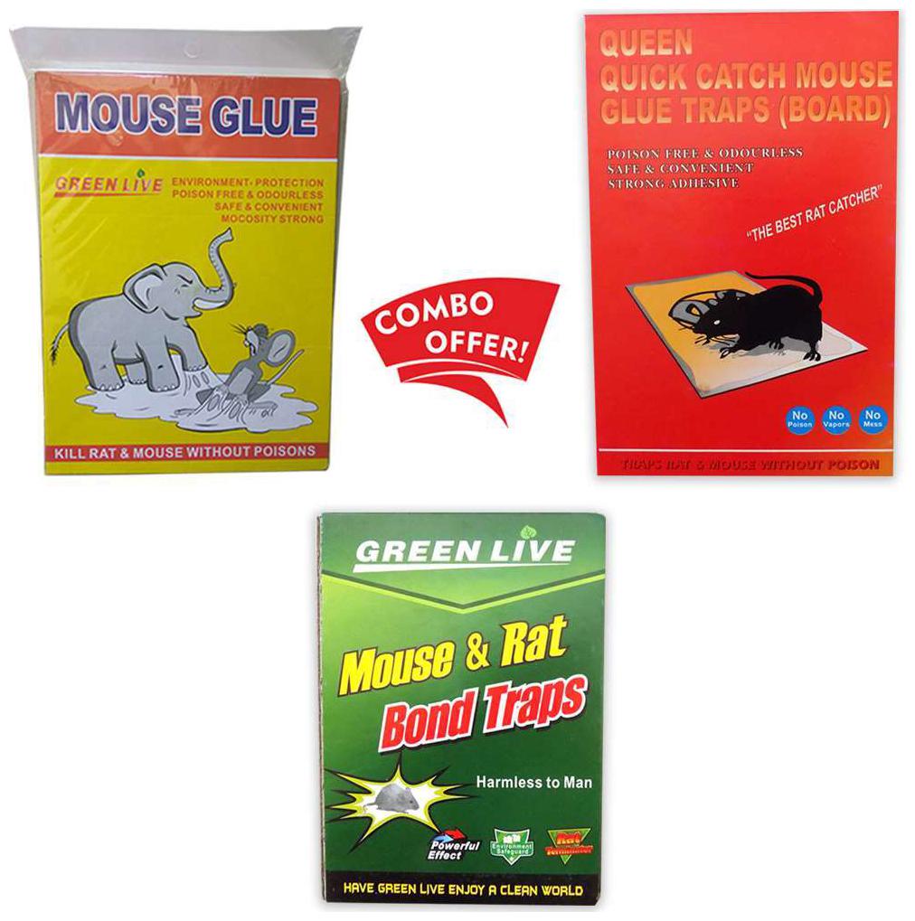 

Green Live Quick Catch Red mouse glue pad ( Mouse Glue Board )