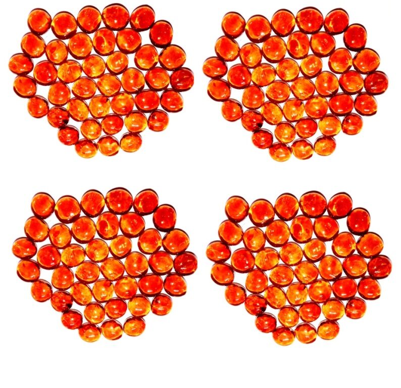 

GREEN PLANT INDOOR Decorative Glass Pebbles Set of 40 PCS Set of 4