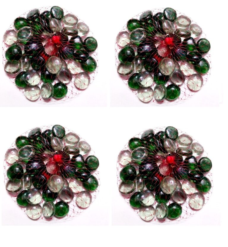 

Green Plant Indoor Decorative Glass Pebbles Set of 4