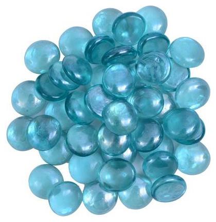 

Green Plant Indoor Aquarium Glass Pebbles Polished Round Crystal Pebbles