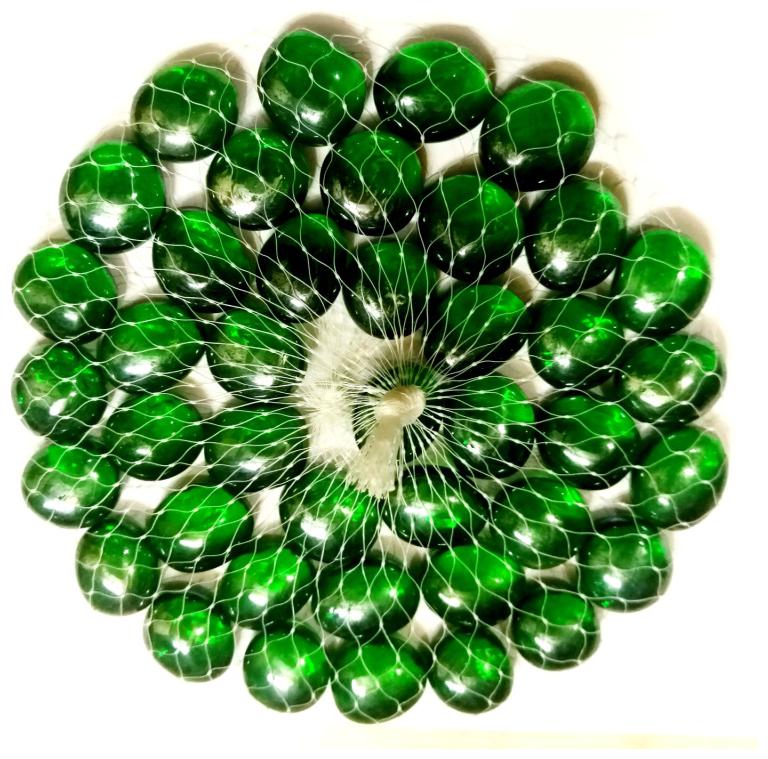 

Green Plant Indoor Decorative Glass Pebbles Set