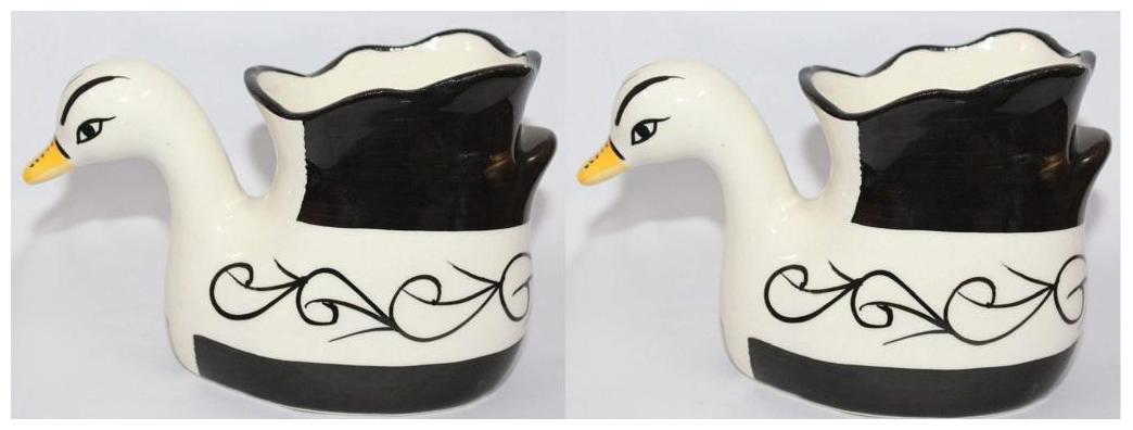 

Green Plant Indoor Ceramic Plant Pot In Duck Shape Set Of 2