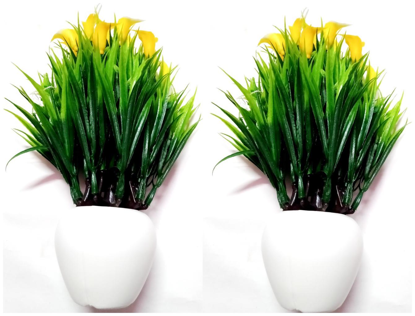 

Green Plant Indoor Artificial Small Flower Table Bonsai Plants Set Of 2