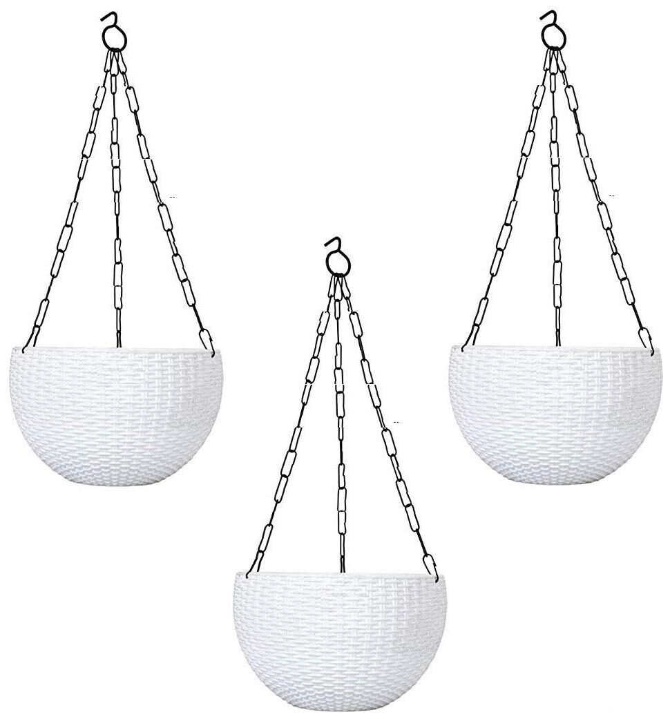 

Green Plant Indoor Ratan Hanging Pot Set Of 3 pcs