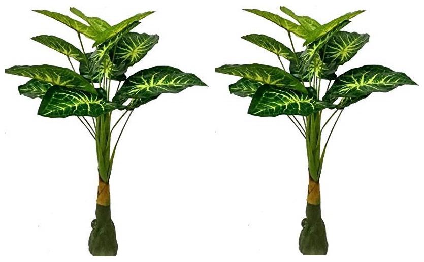 

Green Plant Indoor Artiricial Money Plant Tree 12 Patta Set Of 2