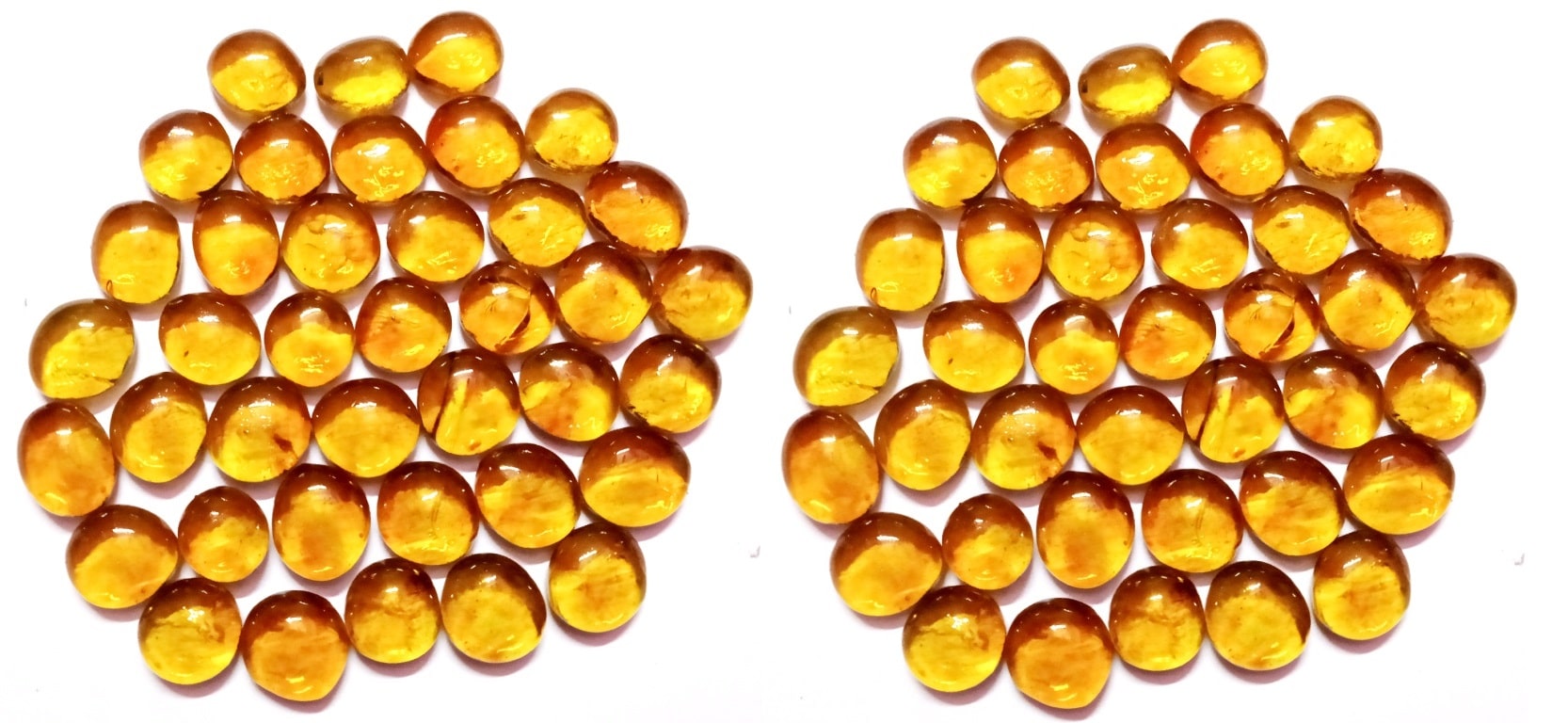 

GREEN PLANT INDOOR Decorative Glass Pebbles Set of 40 PCS Sat of 2