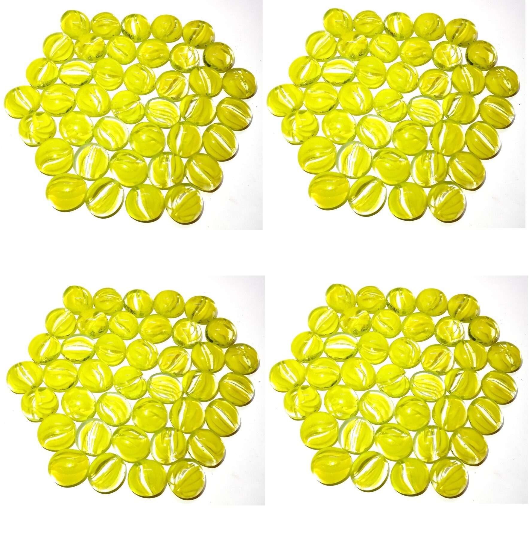 

Green Plant Indoor Decorative Glass Pebbles Set of 4