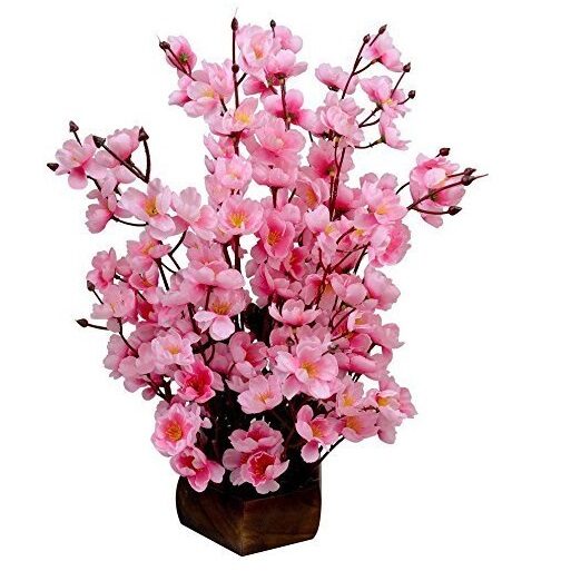 

Green plant indoor Artificial Orchid Flowers Bonsai with pot